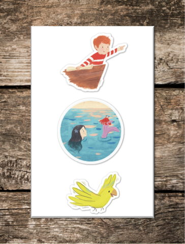 Treasure Isle stickers - set of 3